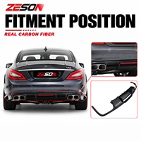 Diffuseur de pare-chocs arrière en fibre de carbone véritable style B pour Mercedes-Benz CLS-Class W218 Sport CLS63 AMG 2011-2018