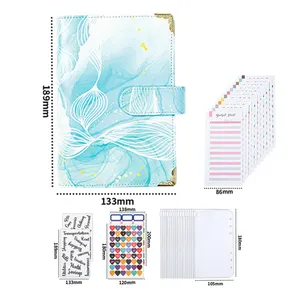 Budget Binder A6 Budget Binder con buste con cerniera organizzatore di denaro in pelle PU Premium per pianificatore di Budget ripieno di contanti