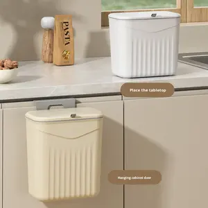 <span class=keywords><strong>Cubo</strong></span> de <span class=keywords><strong>Basura</strong></span> de Pared para Cocina con Tapa, <span class=keywords><strong>Cubo</strong></span> de <span class=keywords><strong>Basura</strong></span> Colgante para Puerta de Armario, Baño, Espacio Reducido, <span class=keywords><strong>Cubo</strong></span> de Almacenamiento de <span class=keywords><strong>Basura</strong></span> - Product Image 2