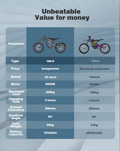 Motocicleta Todoterreno Eléctrica Tala Ria 72V Económica con Motor de Tracción Media, Batería de Litio 21700, Cuadro de Aluminio, 72V100A - Product Image 6