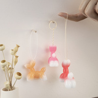 Timesrui 3D stéréoscopique chien Silicone moule bricolage aromathérapie gypse bougie cheval de Troie chien résine ballon chien goutte colle moule
