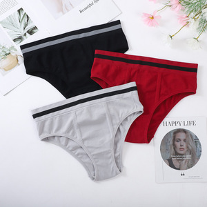 Culottes élastiques à taille <span class=keywords><strong>large</strong></span>, style hipster, taille moyenne, sous-vêtements en <span class=keywords><strong>coton</strong></span> pour femme – Offre spéciale - Product Image 6