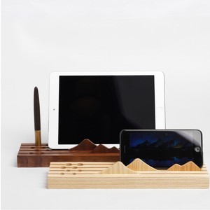 Wooden Pen Holder Mobile Phone Stand <b>Solid</b> <b>Wood</b> Office Stationery Storage Japanese Style <b>Desk</b> Organizer Triangle Shape - Product Image 1