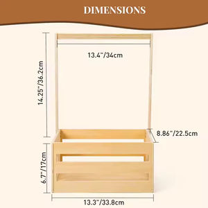 Caja de Madera para Baby Shower, Caja de Almacenamiento para Bebé con Asa, Cesta para Regalos de Baby Shower - Product Image 6