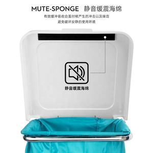 Hepo LQX100012-18 rác chủ khung kim loại thép cản trở đứng nhiệm vụ nặng nề rác giỏ hàng công suất lớn giặt y tế xe đẩy - Product Image 6