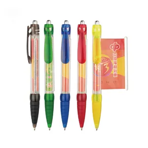 Kunststoff Günstige Stift Benutzer definierte Werbe geschenk Einziehbarer Stift Roll Out Kalender Banner Kugelschreiber