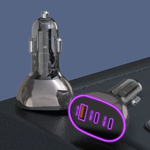 Dual Pd 30w Qc4.0 Super Fast Car Charger 85w 3 Ports Led Cigarette Lighter <b>Adapter</b> for Mobile Phone - Product Image 1