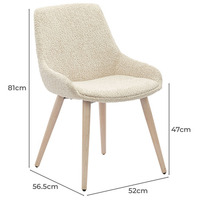Chaise de salle à manger à pieds en métal au design moderne avec table pour la maison, l'appartement, la villa ou le bureau à domicile