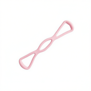Pink TPE Figure-Eight Resistance <b>Exercise</b> <b>Band</b> - Product Image 1