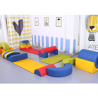 Jeu d'éveil coloré, écologique pour enfant, équilibre coloré, ensemble souple d'intérieur pour tout-petits, aire de jeux