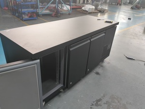 Mesa de Trabajo Refrigerada de Color Negro <span class=keywords><strong>para</strong></span> Hotel, Restaurante, <span class=keywords><strong>Cocina</strong></span>, con Descongelación Automática, Revestimiento Higiénico, Refrigerador Comercial - Product Image 3