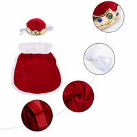 Ensemble de costumes pour chien roi et reine, costume royal pour animal de compagnie avec couronne et cape, cape pour chien en velours rouge avec col en fausse fourrure S M L