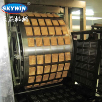 Nouvelle ligne de production et machine automatiques de gaufres et biscuits SKYWIN haute capacité 6-8 tonnes en acier inoxydable – Meilleur prix