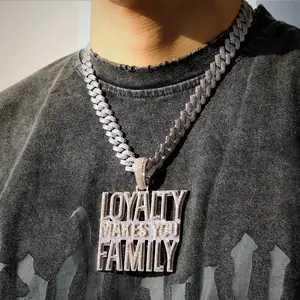 คอลเลกชันใหม่ส่งออกทั่วโลกจี้เพชร VVS Moissanite ตัดยอดเยี่ยมสีเงินโรสโกลด์ชุบเคลือบผิวสำหรับทุกเพศ - Product Image 5