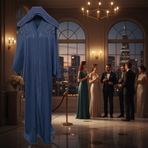 Luxury Modest <b>Women</b> Abaya Farasha Jalabiya <b>Arab</b> <b>Dress</b> Satin Party Elegant Evening Islamic Traditional Natural Floor-Length - Product Image 3