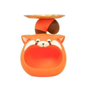 Big Mouth Panda Storage Tray Irregular Shape Painted Standing Type Multifunction Home Desktop Organizer - Product Image 5