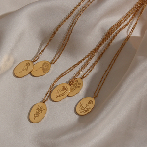 Collar con Colgante <span class=keywords><strong>de</strong></span> Piedra Natalicia <span class=keywords><strong>de</strong></span> 12 Meses, Diseño <span class=keywords><strong>de</strong></span> Flores <span class=keywords><strong>de</strong></span> Moda, Chapado en Oro <span class=keywords><strong>de</strong></span> 18K, Joyería <span class=keywords><strong>de</strong></span> Acero Inoxidable Resistente al Deslustre, Envío Directo - Product Image 3
