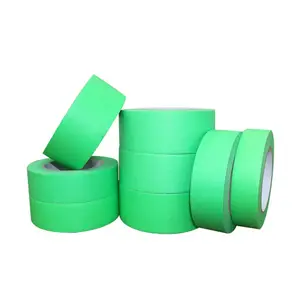 Kauçuk tutkal direnci asit alkali ressamlar yeşil renk 14 gün Uv dayanıklı maskeleme bandı
