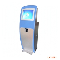Kiosco con Pantalla Táctil Todo en Uno, Kiosco Informático con Teclado Metálico e Impresora A4, Kiosco de Autoservicio