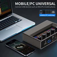 Interfaz de Audio USB Rayco Q-16 de Alta Calidad, Tarjeta de Sonido de Estudio, Metal+ABS, Dispositivo de Grabación Directa de Voz Ajustable, Cableado