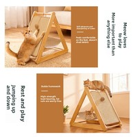 Arbre à chat avec griffoir, nid intégré, résistant à l'usure, anti-poussière, hamac triangulaire, tapis à griffer, jouet pour chat