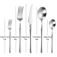Ensembles de couverts antiques de luxe de haute qualité en acier inoxydable 18-10 or mat couverts couteau fourchette et cuillère ensemble pour Restaurant