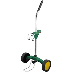 RH-75 钢双 ABS 轮可拆卸瓶绿色户外植物锅移动花园手推车手推车