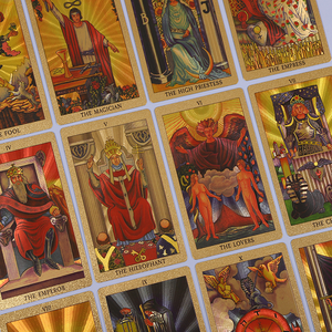 <span class=keywords><strong>TC</strong></span> Golden Tarot Cards Cartas de Tarot de oro de alta calidad Cartas de Tarot con lámina de oro y caja - Product Image 5