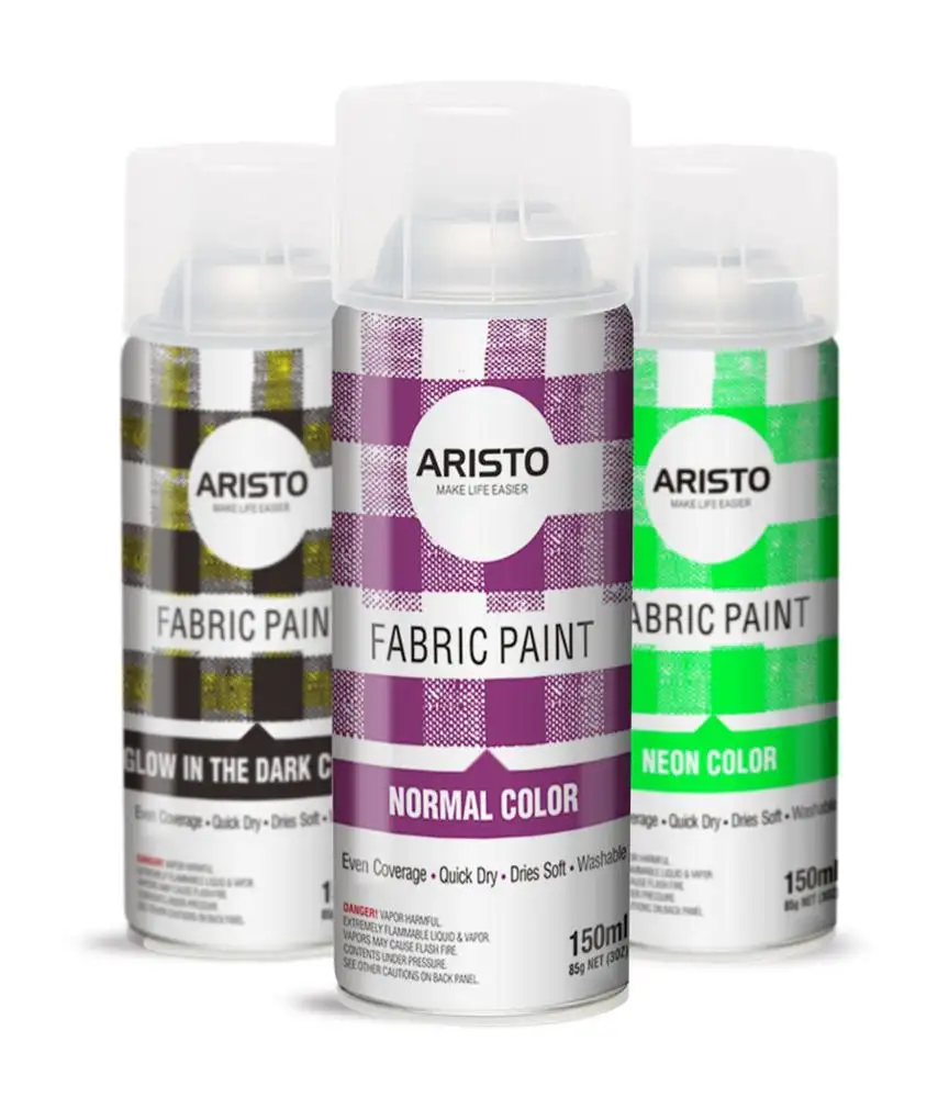 Aristo DIY การเคลือบผ้าและสี สีทอผ้าคุณภาพสูงสําหรับโครงการสร้างสรรค์ สีสเปรย์ทอผ้า