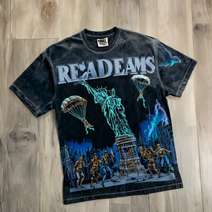 Productos para Dropshipping 2026 – Camisetas de Algodón Grueso para Hombre, Corte Holgado, con Estampado de Grafiti y Pedrería, Camisetas Básicas Modernas - Product Image 4
