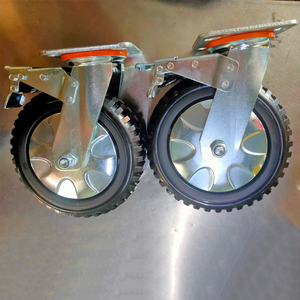 Hochwertige MW 4/<span class=keywords><strong>5</strong></span>/6/8 Zoll feste/drehbare Industrie-<span class=keywords><strong>PVC</strong></span>-Lenkrollen mit Bremse - Product Image 5