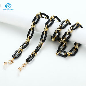 ユニークなデザインアクリルサングラスチェーンビーズホルダーフェイスマスクチェーンクランプネックレスストラップ眼鏡ループ付き - Product Image 4