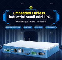 Mini PC Industrial Integrado de Cuatro Núcleos RK-3568, Carcasa de Aleación de Aluminio Resistente para Operación Continua 24/7, Entrada de CC de 12-36 V, Sin Ventilador