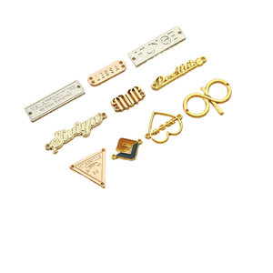 Cina Oem disponibile su misura materiale in acciaio inox ottone ferro in lega di zinco metallo marchio Logo etichetta nome per la borsa - Product Image 5