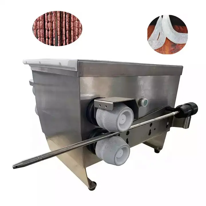 Hete Verkoop Schapen Intestinale Kreukmachine/Varkensdarmen Rollende Persmachine/Varkensomhulsels Shirring Reinigingsmachine