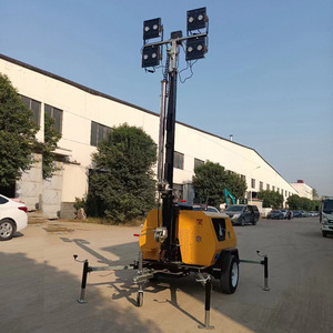 Mobile <b>Lighting</b> Tower 9M Trailer Mounted LED <b>Light</b> Source AC Power Supply 360 Degree Illumination - Product Image 3