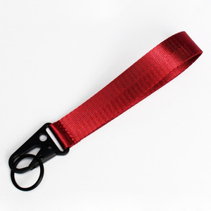 No Minimum <b>Custom</b> Logo <b>Key</b> Chain Embroidery Fabric Woven Blank Ribbon Keychains <b>Key</b> <b>Ring</b> - Product Image 1