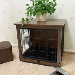 Zware Extra Grote Hondenhok Houten Huisdieren Kooi Hond Kennel <span class=keywords><strong>Vintage</strong></span> Stijl Hondenkrat Meubels Met Afneembaar Dienblad - Product Image 4