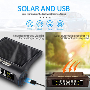 Système de surveillance de la pression des pneus sans fil <span class=keywords><strong>solaire</strong></span> universel TPMS, capteur interne en temps réel 433 MHz pour voiture et camion - Product Image 3