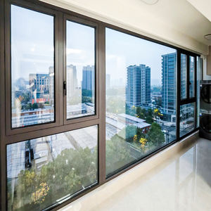 Ventanas de aluminio estándar personalizadas Hurricane Impact, ventana abatible de rotura térmica de vidrio templado Doble - Product Image 6