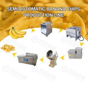 Máquina semiautomática para hacer patatas fritas de plátano BAIXIN, línea de producción para hacer patatas fritas de plátano verde, rebanar pelado para freír - Product Image 5