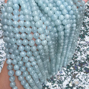 Cuentas Sueltas de <span class=keywords><strong>Aguamarina</strong></span> Natural, <span class=keywords><strong>Accesorios</strong></span> de Joyería, Cuentas de Piedras Semipreciosas, Piedras Redondas para Hacer Pulseras - Product Image 5
