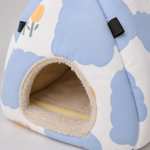 Lit suspendu pour animaux de compagnie, tente-caverne pour petits animaux, hamster, <span class=keywords><strong>oiseau</strong></span>, en polyester doux, en peluche, en polaire, lavable, <span class=keywords><strong>avec</strong></span> boucles de suspension, tailles S, M, L, XL - Product Image 5