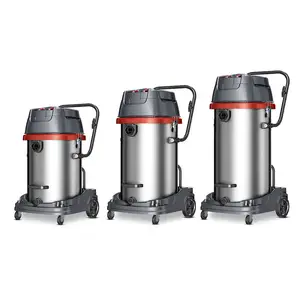 Jienuo Equipo de limpieza industrial 3000W 80L 3 motores Aspiradora industrial de polvo pesado Precios para limpieza de pisos