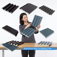 Panel Sandwich Aluminium PU Foam 16mm untuk Atap dan Dinding Logam, Tahan Panas, Tahan Api, Ramah Lingkungan, untuk Dinding Eksterior dan Atap