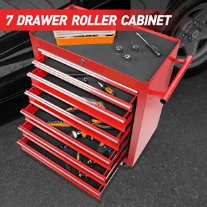 Coffre à outils roulant à 7 tiroirs avec roues, armoire de rangement d'outils multifonctionnelle pour garage, entrepôt, atelier, atelier de réparation - Product Image 5