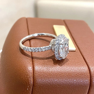 Bague de fiançailles Xinfly Luxury Pt950 en platine avec diamant ovale de 1 carat certifié IGI, cultivé en laboratoire, pour elle - Product Image 6
