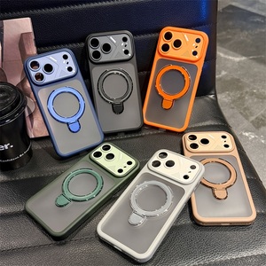 Support magnétique pour téléphones portables – Coque de protection mate pour <span class=keywords><strong>iPhone</strong></span> 17 Pro et accessoires pour <span class=keywords><strong>iPhone</strong></span> 17, 16, 15, 14, 13, <span class=keywords><strong>12</strong></span> - Product Image 1