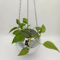 Boule disco miroir artistique à faire soi-même, plante suspendue en plastique, ornements pour la décoration de jardin et de maison, cadeaux pour mariage et Noël