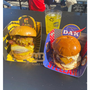 Restaurant jetable <span class=keywords><strong>Snack</strong></span> Plateau de nourriture à emporter Boîte de hamburger Paquet en gros Sandwich Emballage Boîte de hot-dog avec logo personnalisé - Product Image 6